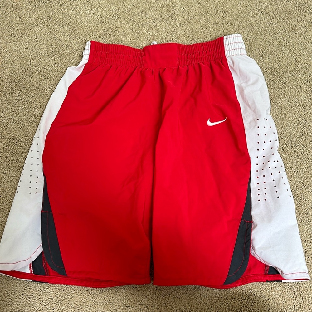Red Nike basketball shorts